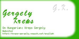 gergely kreps business card